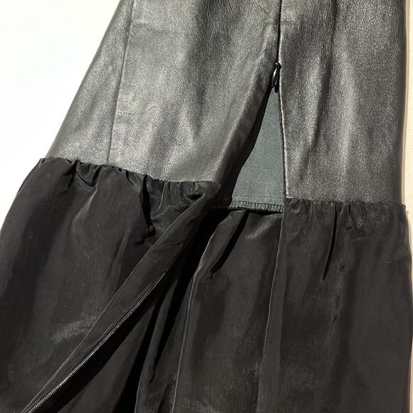 Faux leather and silk mini dress - Picture 9 of 9